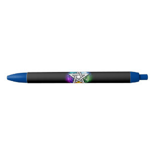 Bolígrafo De Tinta Negra Pentagrama de Wiccan