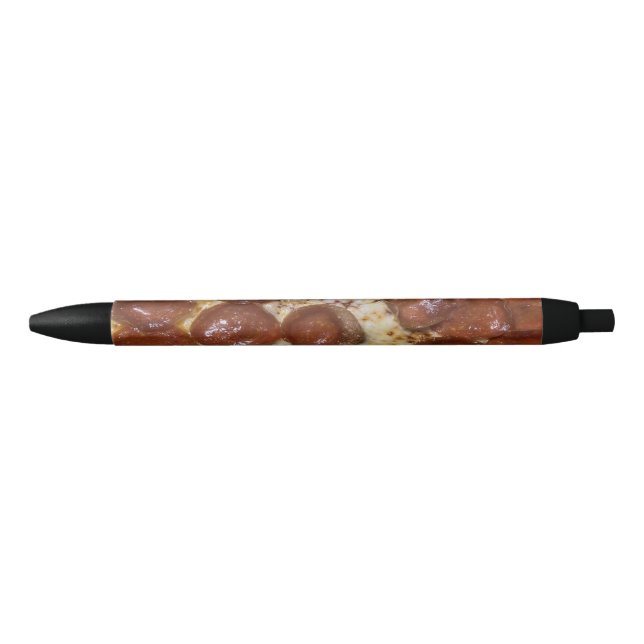 Bolígrafo De Tinta Negra Pepperoni Pizza (Anverso)