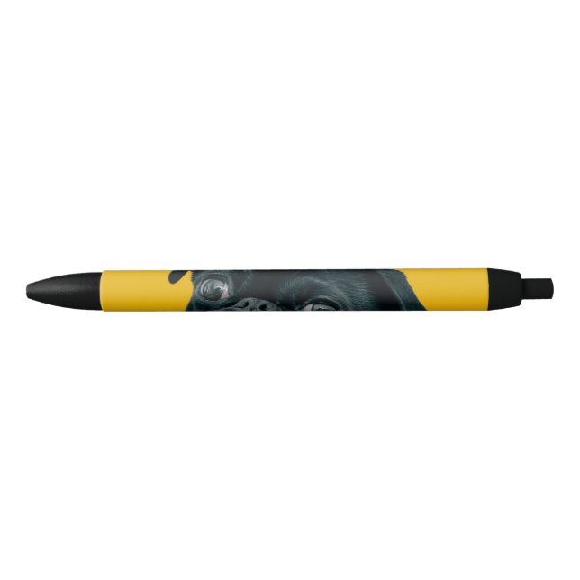 Bolígrafo De Tinta Negra perro amarillo (Anverso)
