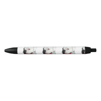 Bolígrafo De Tinta Negra Perro blanco del boxeador