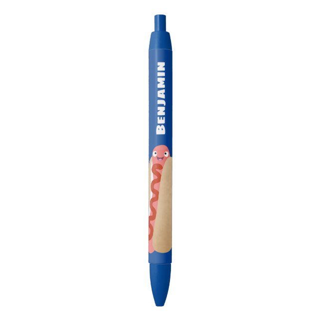 Bolígrafo De Tinta Negra Perro caliente divertido lindo personalizado Weine (Frente vertical)