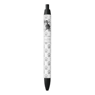 Bolígrafo De Tinta Negra Perro De Dibujos Animados Shih Tzu Blanco Y Negro 