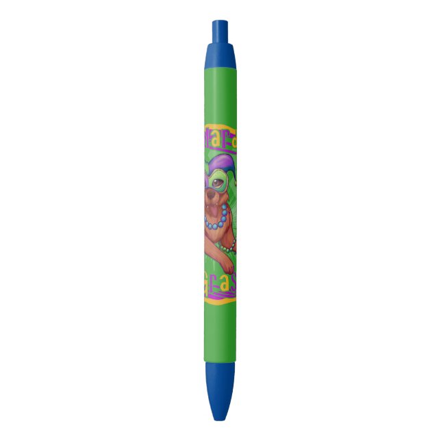 Bolígrafo De Tinta Negra Perro del carnaval (Frente vertical)