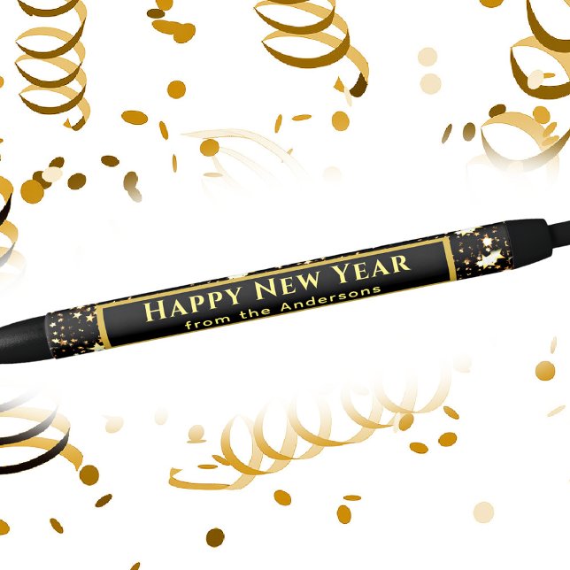 Bolígrafo De Tinta Negra Personal de negocios | Tinta negra Gold Happy New  (Subido por el creador)