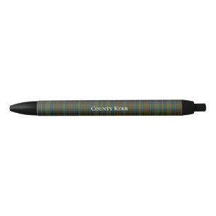 Bolígrafo De Tinta Negra Personalizable Kerr Tartan