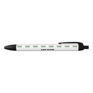 BOLÍGRAFO DE TINTA NEGRA PERSONALIZABLE MODERNO ESTILO BLANCO VERIFICADO MA