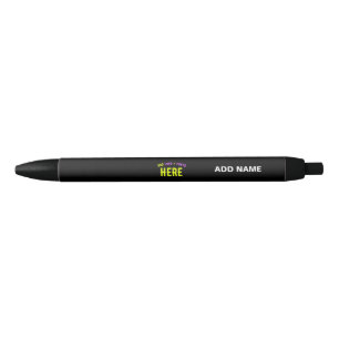 BOLÍGRAFO DE TINTA NEGRA PERSONALIZABLE MODERNO ESTILO NEGRO VERIFICADO MAR