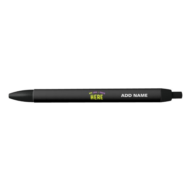 BOLÍGRAFO DE TINTA NEGRA PERSONALIZABLE MODERNO ESTILO NEGRO VERIFICADO MAR (Anverso)