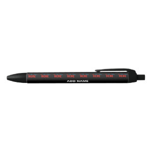 BOLÍGRAFO DE TINTA NEGRA PERSONALIZABLE MODERNO ESTILO NEGRO VERIFICADO MAR