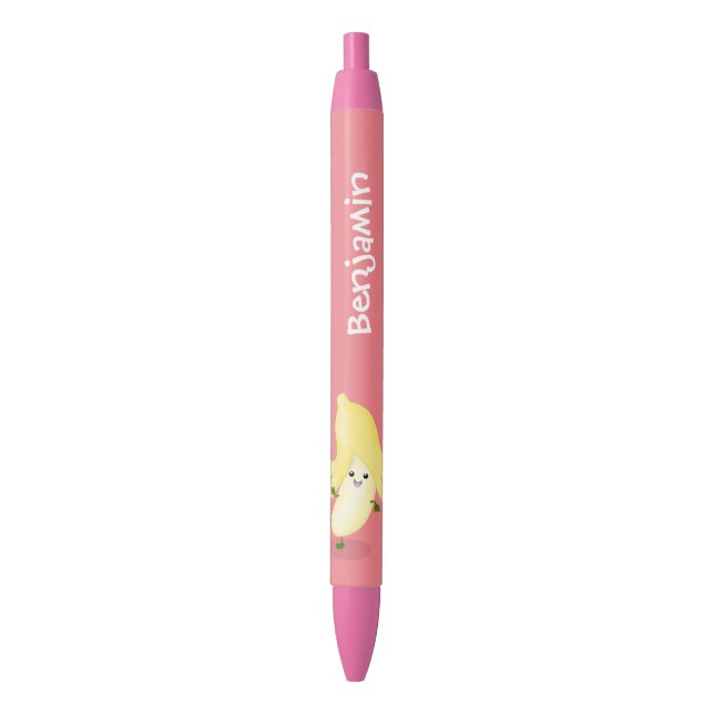 Bolígrafo De Tinta Negra Personalizado bananero Cute kawaii (Frente vertical)