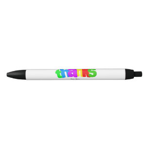 Bolígrafo De Tinta Negra Personalizado color arcoiris - Muchas gracias -