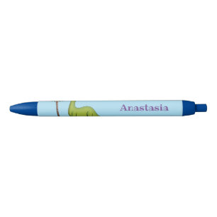 Bolígrafo De Tinta Negra Personalizado de los dinosaurios de brontosauro ve