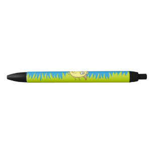 Bolígrafo De Tinta Negra Personalizado de pájaro amarillo