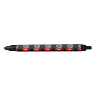Bolígrafo De Tinta Negra Personalizado de superhéroe wombat