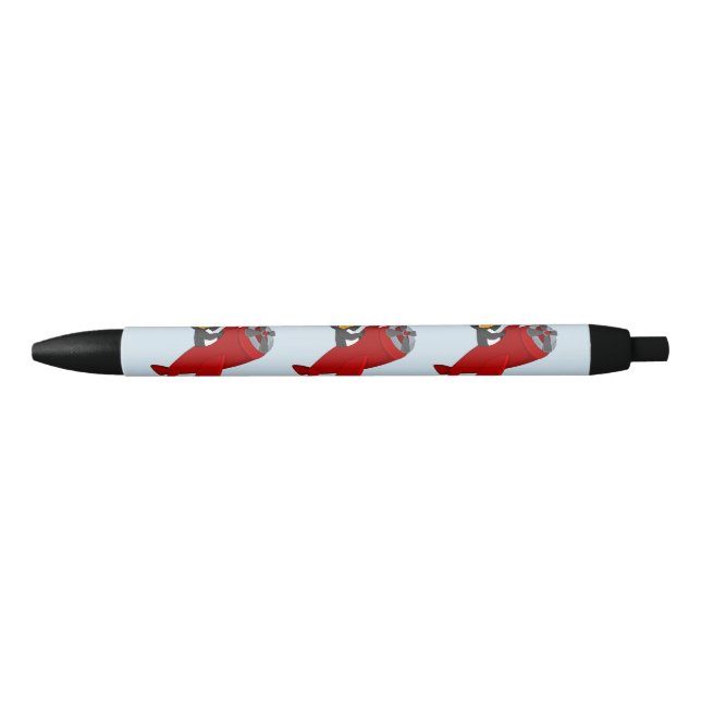 Bolígrafo De Tinta Negra Personalizado del pingüino volador (Anverso)
