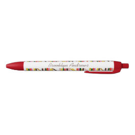 Bolígrafo De Tinta Negra Personalizado | Gusano de biblioteca