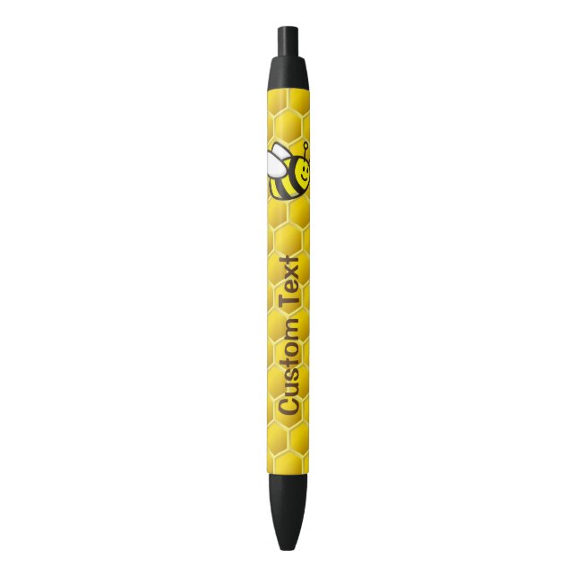 Bolígrafo De Tinta Negra Personalizado Honeybee (Frente vertical)
