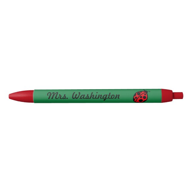 Bolígrafo De Tinta Negra Personalizado Ladybug Writing Pens Gift (Anverso)