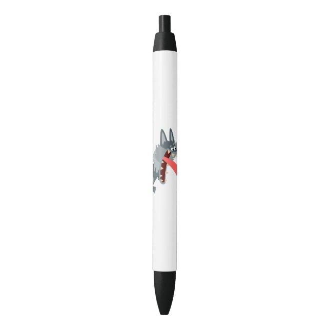 Bolígrafo De Tinta Negra Personalizado muy emocionado Wolf Pen (Frente vertical)
