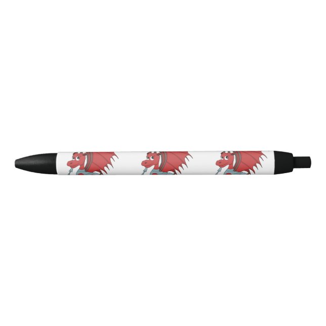 Bolígrafo De Tinta Negra Personalizado Red Dragon (Anverso)