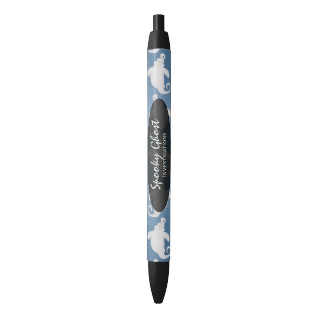 Bolígrafo De Tinta Negra Personalizado: Spooky Ghost Ink Pen (Frente vertical)