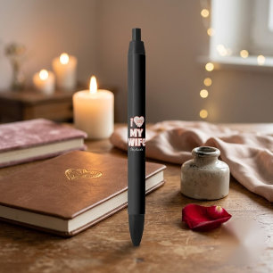 Bolígrafo De Tinta Negra Personalizado Te Amo Mi Esposa – Agregar Nombre y 