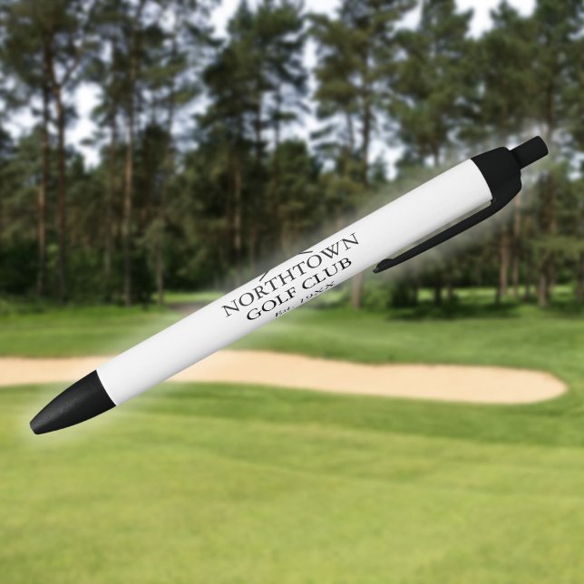 Bolígrafo De Tinta Negra Personalized Golf Club Name And Established Date (Personalized Golf Club Name And Established Date Black Ink Pen)