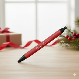 Bolígrafo De Tinta Negra Personalized Merry Christmas Text Mark Pen for Hol