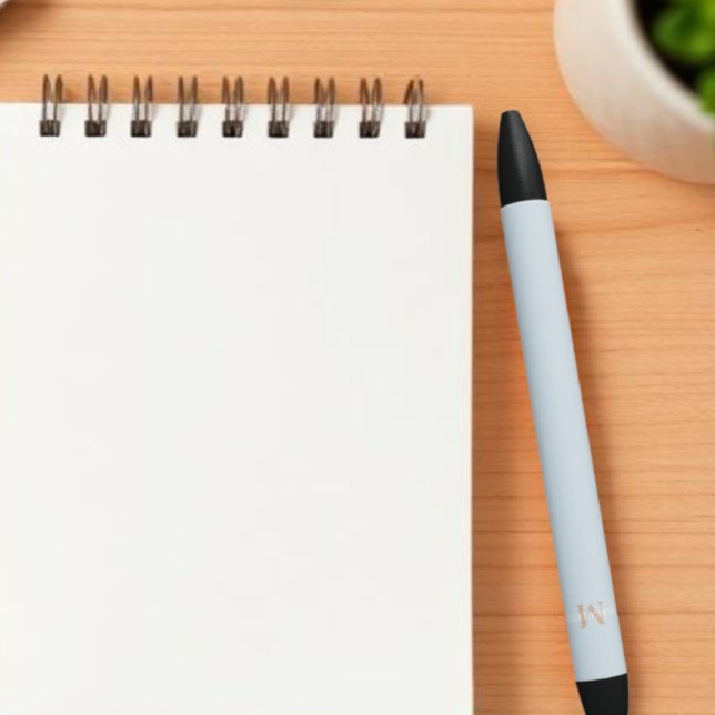 Bolígrafo De Tinta Negra Personalized Name Monogram (Subido por el creador)