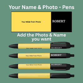 Bolígrafo De Tinta Negra Personalized Train Photo Pen