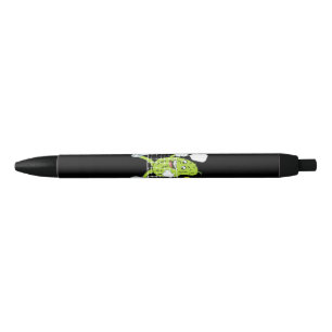 Bolígrafo De Tinta Negra Pickle Jugando Pickleball - Divertido Paddle