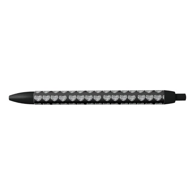 Bolígrafo De Tinta Negra piedras de corazón (Anverso)