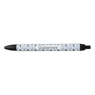 Bolígrafo De Tinta Negra Pingüino Azul Animal Polar Invierno Personalizado