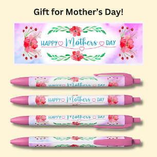 Bolígrafo De Tinta Negra Pink del Día de la Madre Feliz