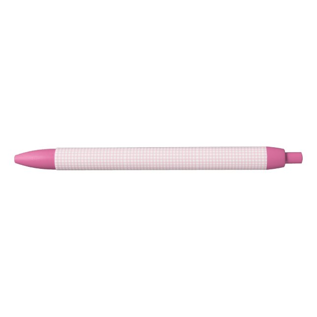 Bolígrafo De Tinta Negra Pink Gingham Pen (Anverso)
