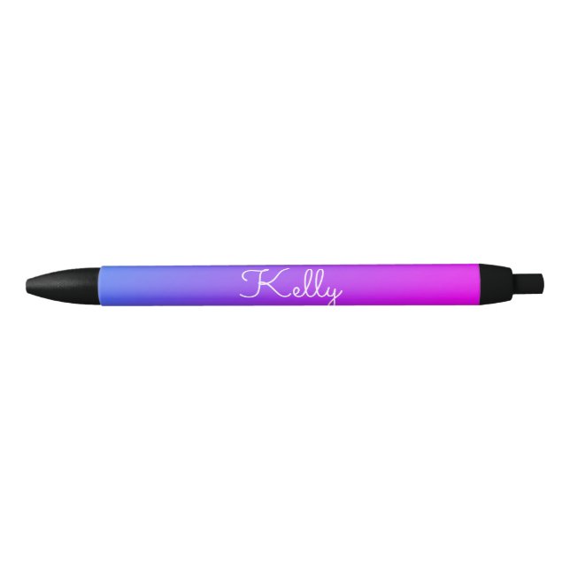 Bolígrafo De Tinta Negra Pink Purple Blue Ombré 4Kelly (Anverso)