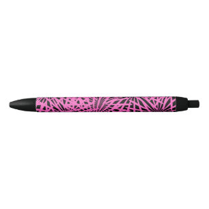 Bolígrafo De Tinta Negra pinkblackanista floral