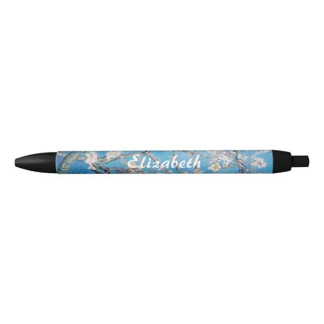 Bolígrafo De Tinta Negra Pintura de arte de Almond Blossoms Blue Vincent va (Anverso)