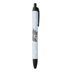 Bolígrafo De Tinta Negra Pintura de color de la frontera - Arte de perro or