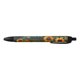 Bolígrafo De Tinta Negra Pintura de girasoles de Van Gogh