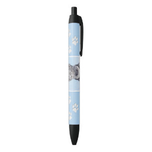 Bolígrafo De Tinta Negra Pintura de Vallhund Sueca - Arte Perro Original Cu