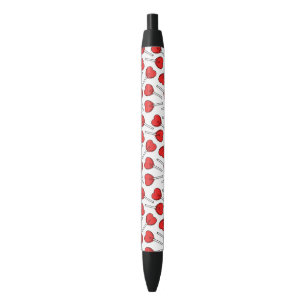 Bolígrafo De Tinta Negra Piruetas Rojas, Piruetas de Corazón, Patrón de Pir