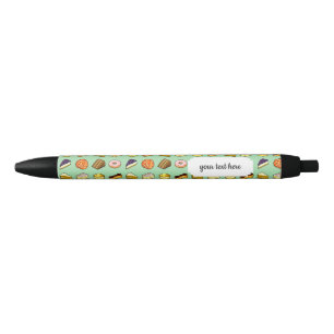 Bolígrafo De Tinta Negra Pixel Art Delicious Cakes Pattiserie Pattern