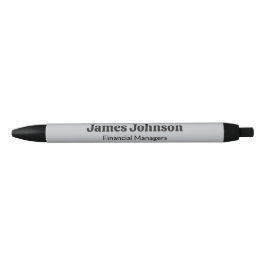 Bolígrafo De Tinta Negra Placa de nombre de escritorio serif negrita retro