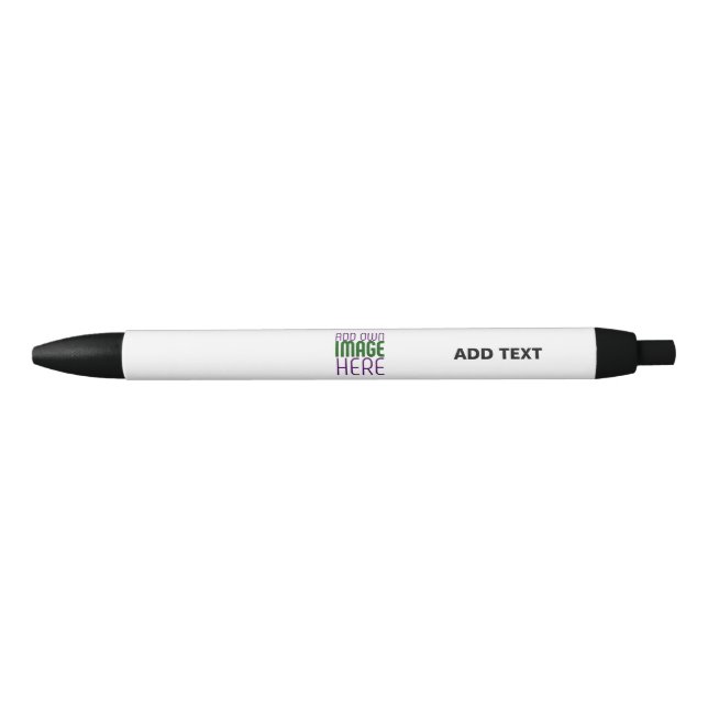 BOLÍGRAFO DE TINTA NEGRA PLANTILLA DE TEXTO DE IMAGEN BLANCA SIMPLE EDITABL (Anverso)