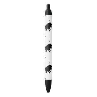 Bolígrafo De Tinta Negra Plata del cerdo de la verruga