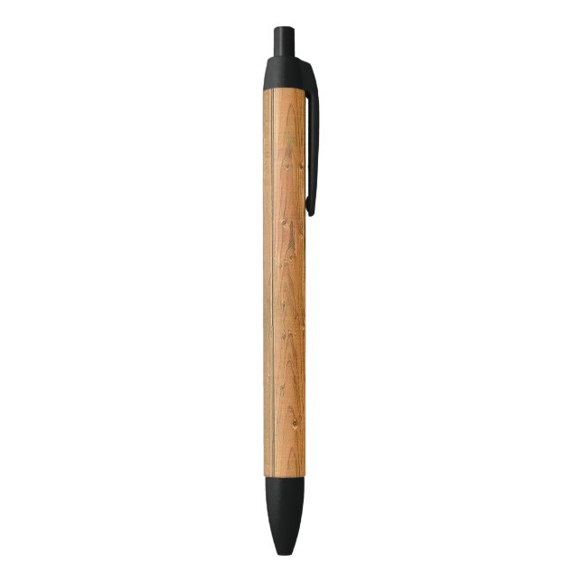 Bolígrafo De Tinta Negra ¡Pluma de madera de la textura! (Parte inferior (Vertical))