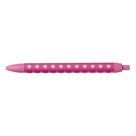 Bolígrafo De Tinta Negra Polka Dot Pens (Rosa caliente y Gris)