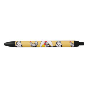 Bolígrafo De Tinta Negra Pollos Retro