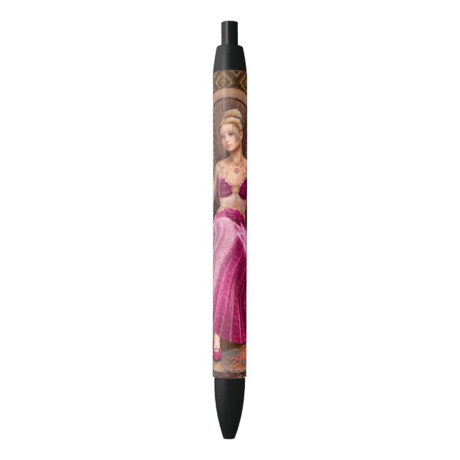 Bolígrafo De Tinta Negra Princesa de cuento de hadas (Frente vertical)